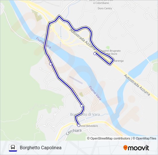 Percorso linea bus LA SPEZIA