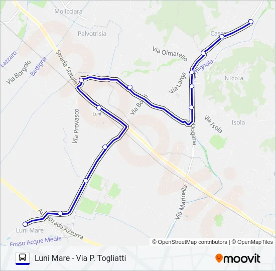 LUNI MARE Bus Line Map
