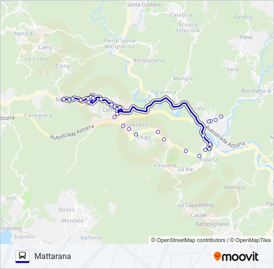 MATTARANA bus Line Map
