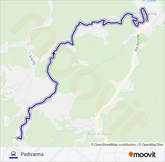 PADIVARMA bus Line Map