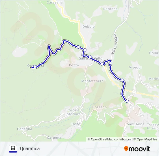 QUARATICA Bus Line Map