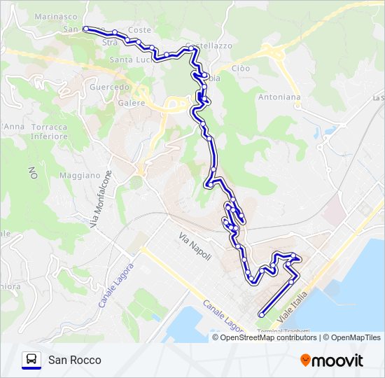 Percorso linea bus SAN ROCCO