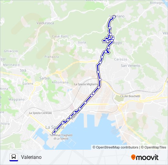 VALERIANO bus Line Map