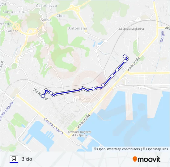VIA BIXIO Bus Line Map