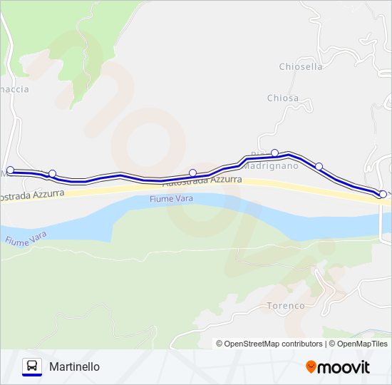MARTINELLO bus Line Map