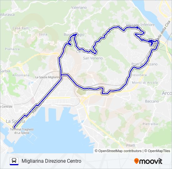 MIGLIARINA bus Line Map