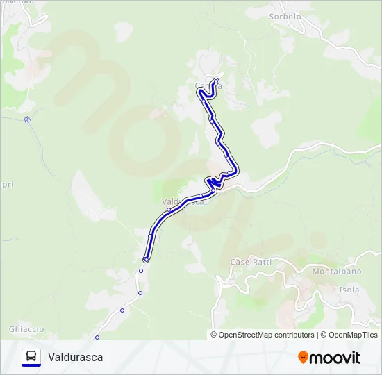 VALDURASCA Bus Line Map