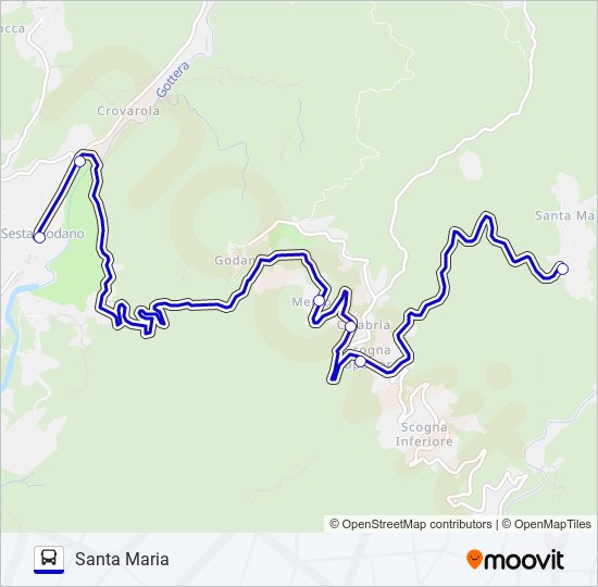 SANTA MARIA bus Line Map