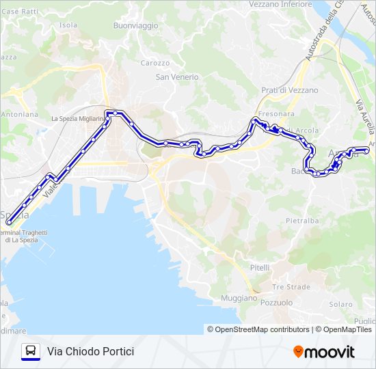 Percorso linea bus 15 / 19 / 22