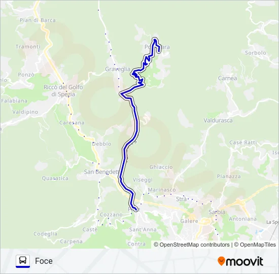 LA FOCE (SP) Bus Line Map