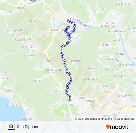 SAN CIPRIANO Bus Line Map