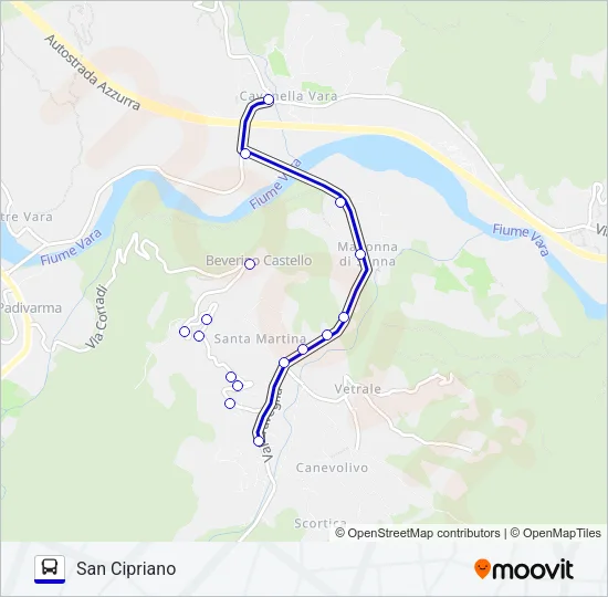 SAN CIPRIANO Bus Line Map