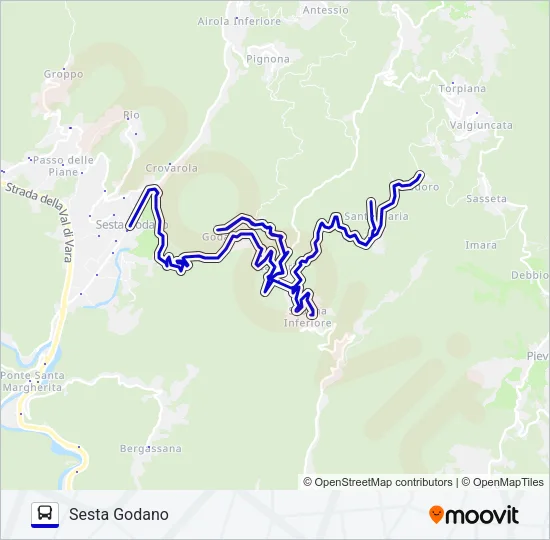 SESTA GODANO Bus Line Map