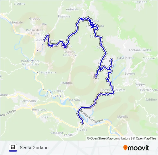 SESTA GODANO Bus Line Map