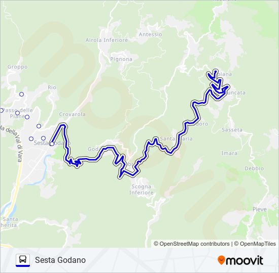 SESTA GODANO bus Line Map