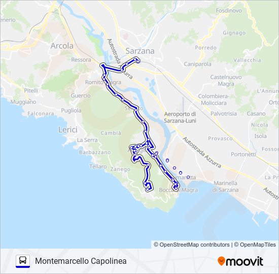 MONTEMARCELLO bus Line Map