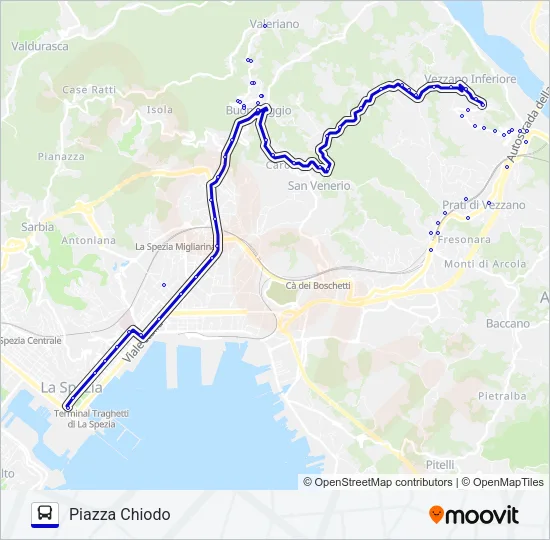 PIAZZA CHIODO Bus Line Map