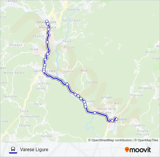 VARESE LIGURE Bus Line Map