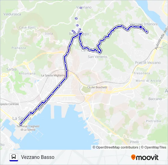 VEZZANO BASSO Bus Line Map
