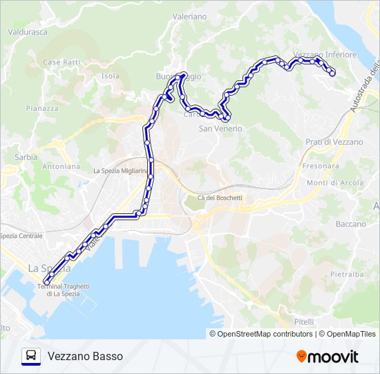 VEZZANO BASSO bus Line Map