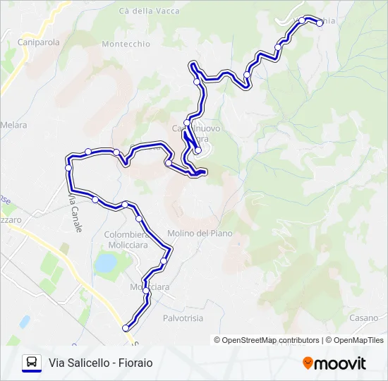 PONTE BETTIGNA Bus Line Map