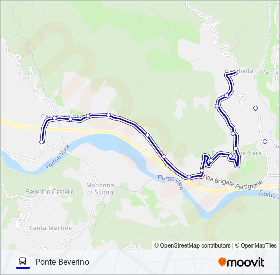 PONTE BEVERINO bus Line Map