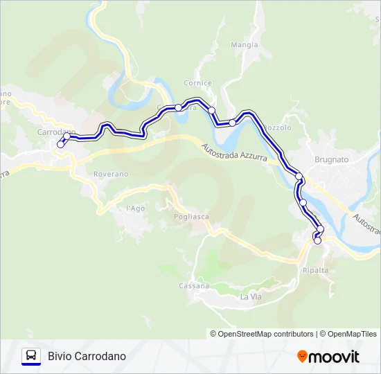 BIVIO CARRODANO Bus Line Map