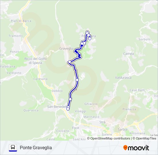PONTE GRAVEGLIA bus Line Map