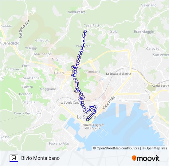 BIVIO MONTALBANO bus Line Map