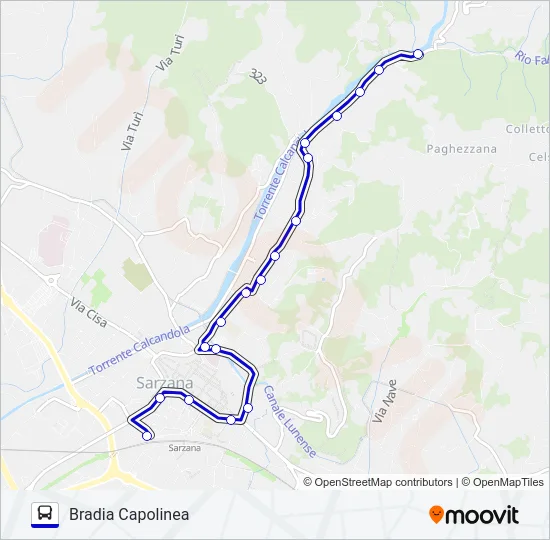 BRADIA CAPOLINEA Bus Line Map