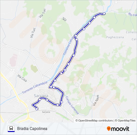 BRADIA CAPOLINEA bus Line Map