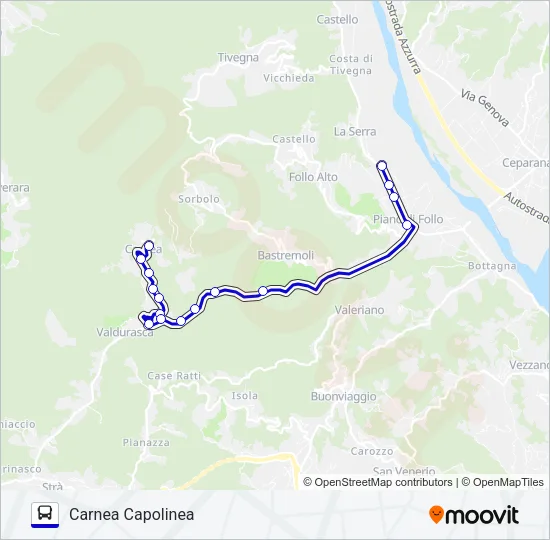 CARNEA CAPOLINEA Bus Line Map