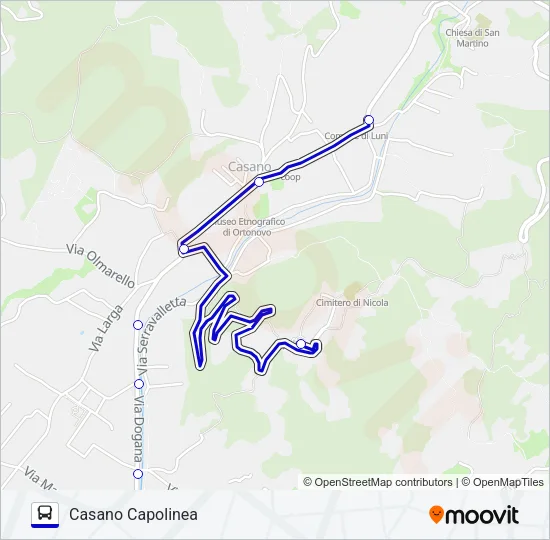 CASANO CAPOLINEA Bus Line Map