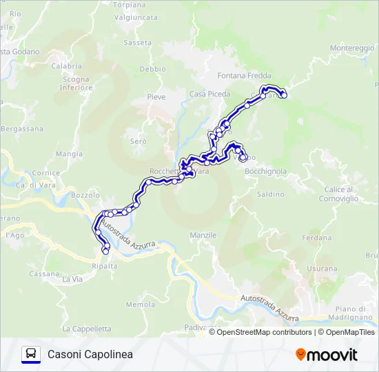 CASONI CAPOLINEA Bus Line Map