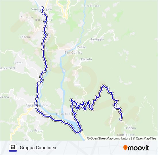 GRUPPA CAPOLINEA bus Line Map