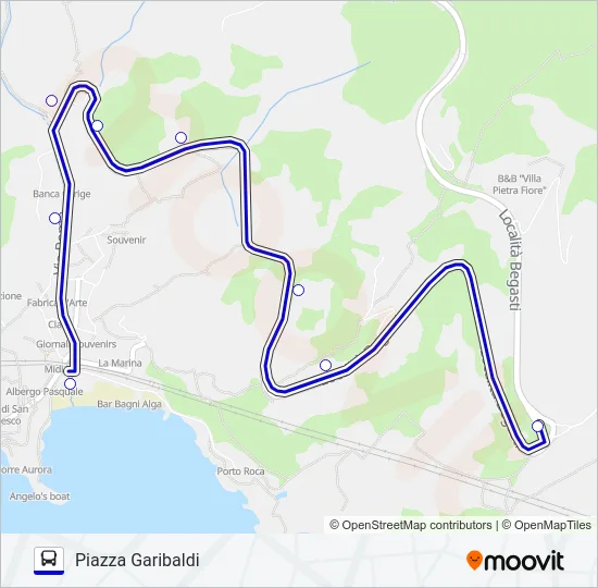 PIAZZA GARIBALDI Bus Line Map