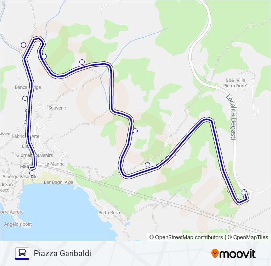 PIAZZA GARIBALDI bus Line Map