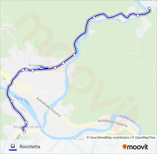 ROCCHETTA DI VARA Bus Line Map