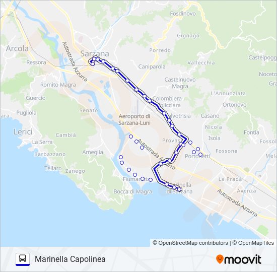 MARINELLA CAPOLINEA bus Line Map