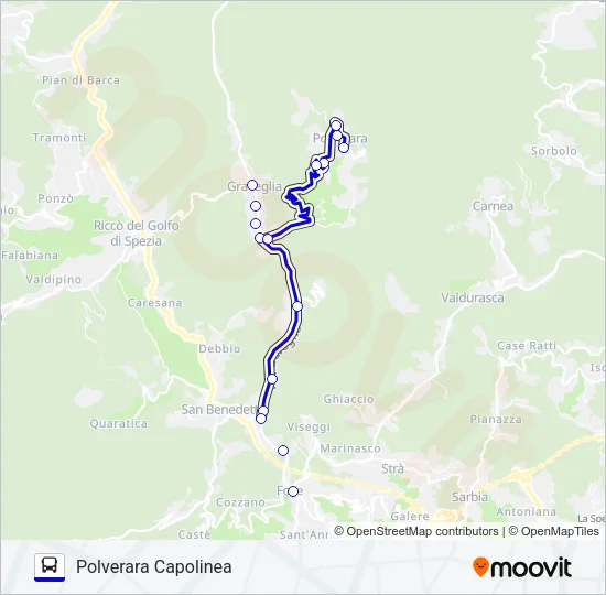 POLVERARA CAPOLINEA Bus Line Map