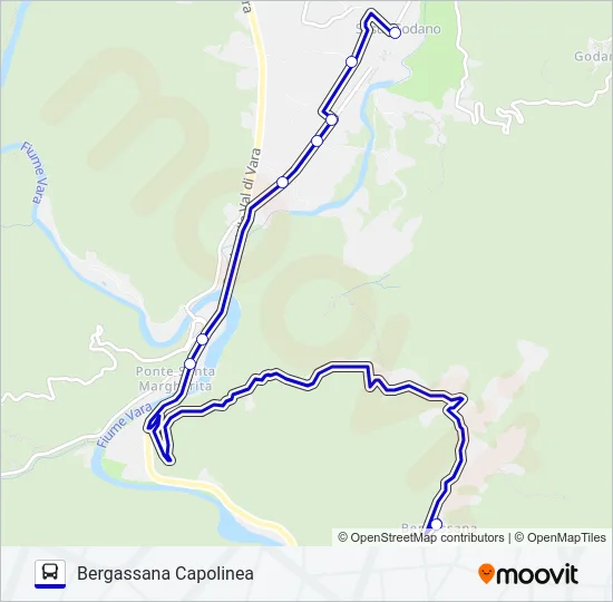BERGASSANA CAPOLINEA Bus Line Map