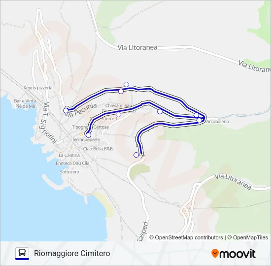 CIMITERO RIOMAGGIORE Bus Line Map