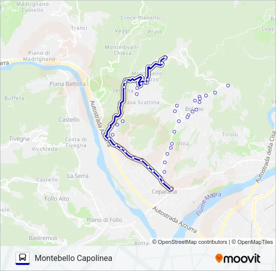 MONTEBELLO CAPOLINEA Bus Line Map