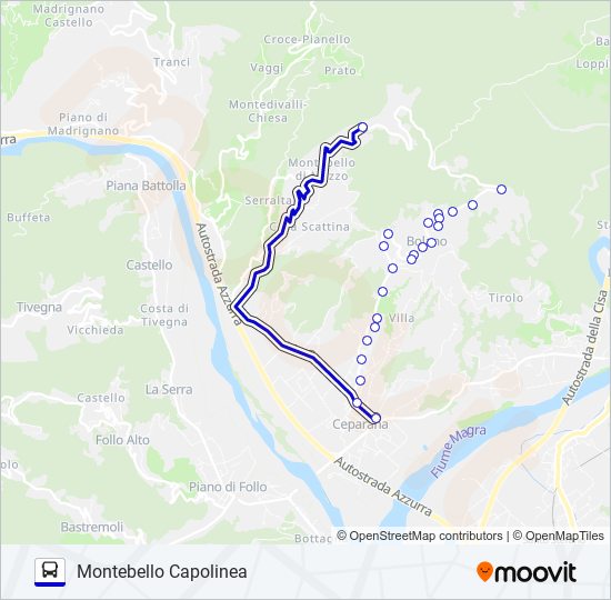 MONTEBELLO CAPOLINEA bus Line Map