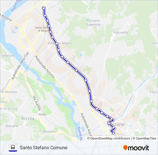 SANTO STEFANO COMUNE bus Line Map