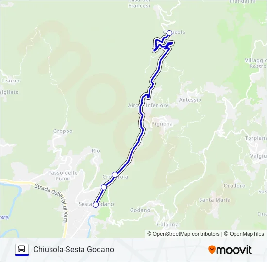 CHIUSOLA-SESTA GODANO Bus Line Map