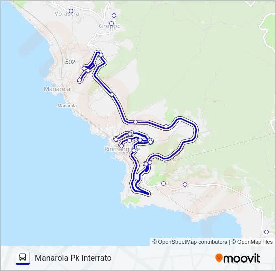 MANAROLA PIE DI CAMPO Bus Line Map