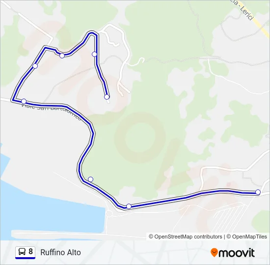 8 Bus Line Map