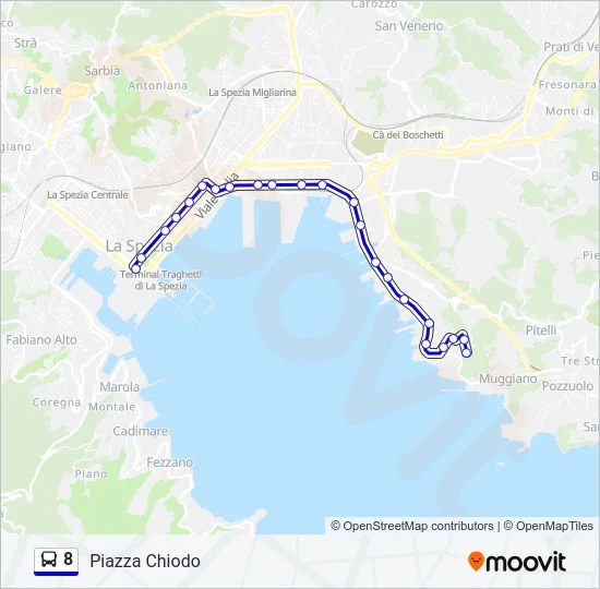 8 Bus Line Map
