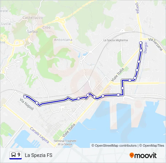 9 Bus Line Map